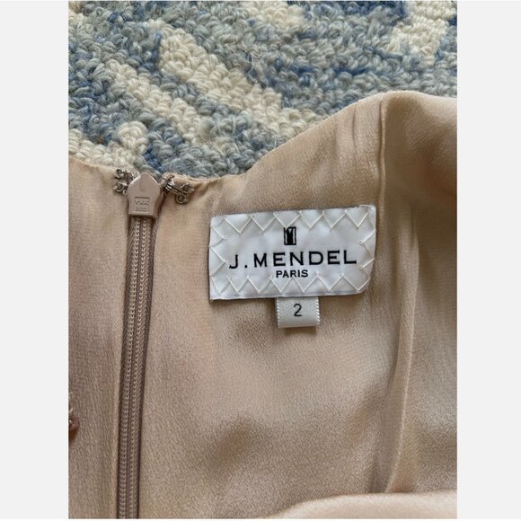 J. Mendel Dress Designer Beaded Cocktail Feather Vintage Size Small 0 2 4 XS - Picture 9 of 13